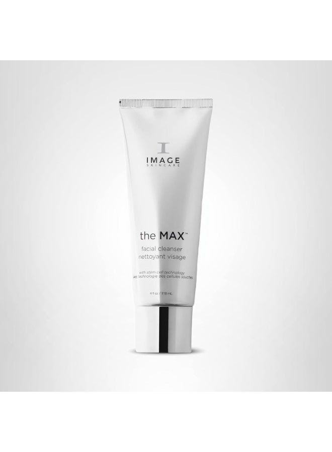 IMAGE SKINCARE IMAGE للعناية بالبشرة، منظف الوجه MAX، غسول وجه حريري مع ببتيدات لبشرة تبدو شابة، 4 أونصة سائلة - Image 1